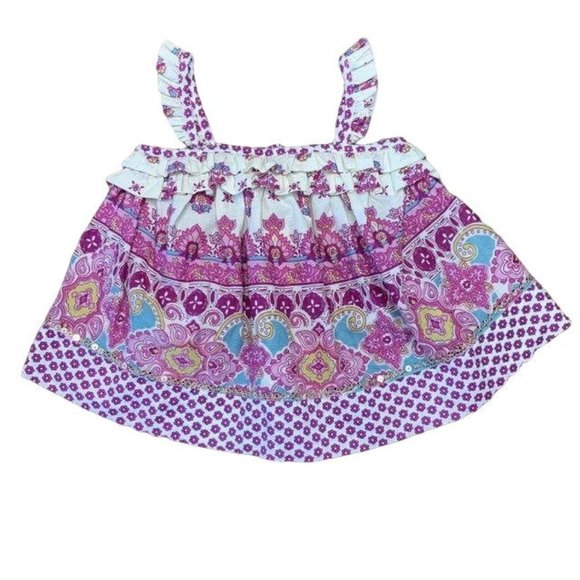 MONSOON Girls Baby Top 3-6 Months Flowing Blouse Boho Hippy Infant Summer NWOT - Picture 1 of 6